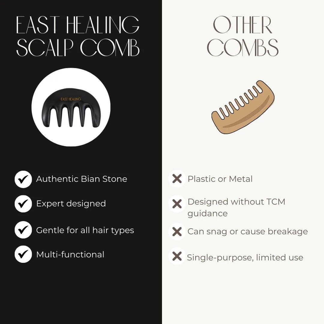 Bian Stone Scalp Gua Sha Comb - Image 5
