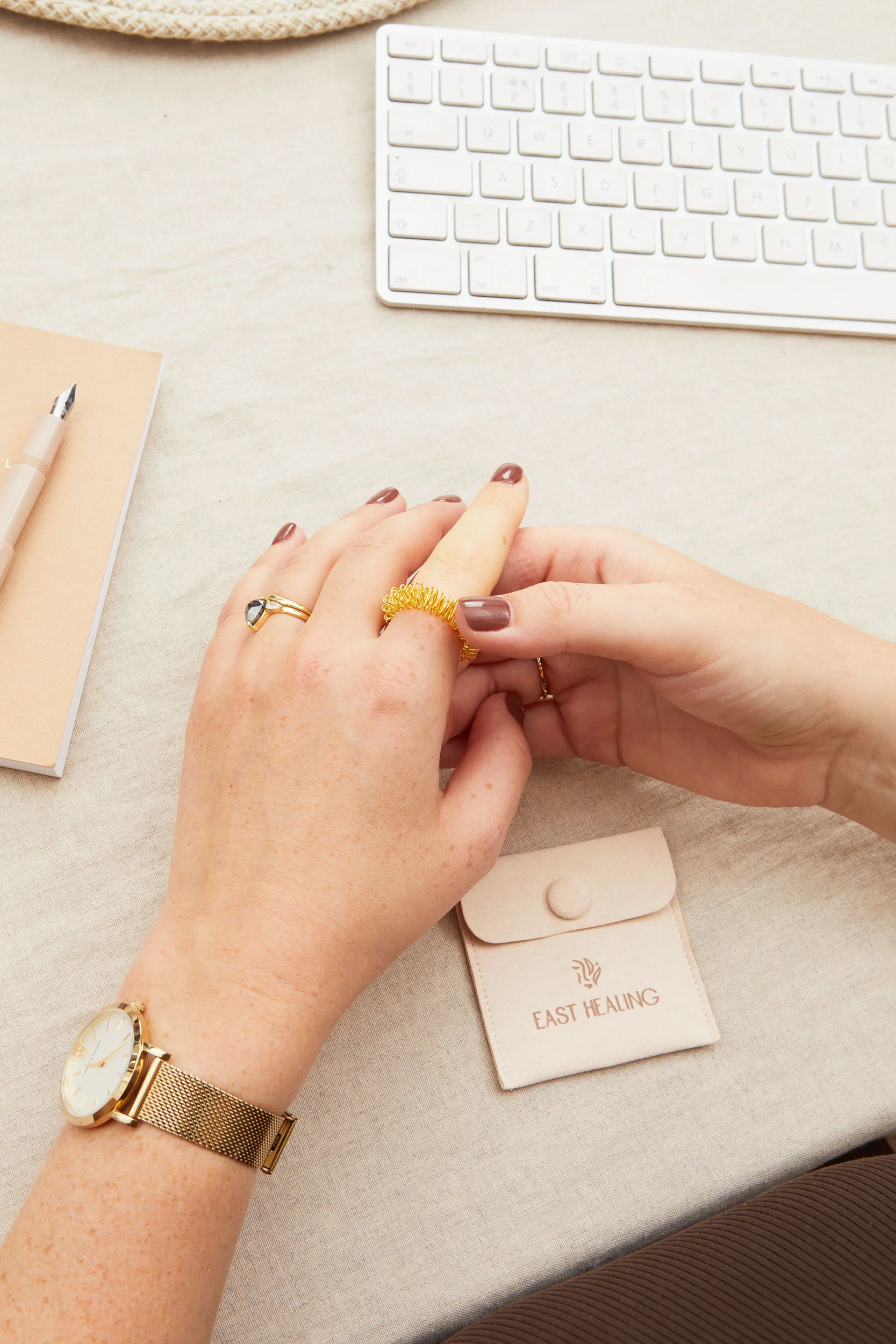 Gold Acupressure Ring - Image 3